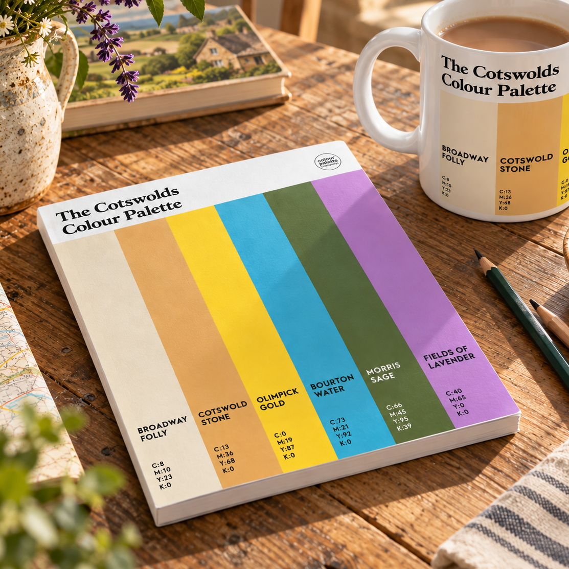 Cotswolds Art Sketchbook Gift featuring the colours of The Cotswolds