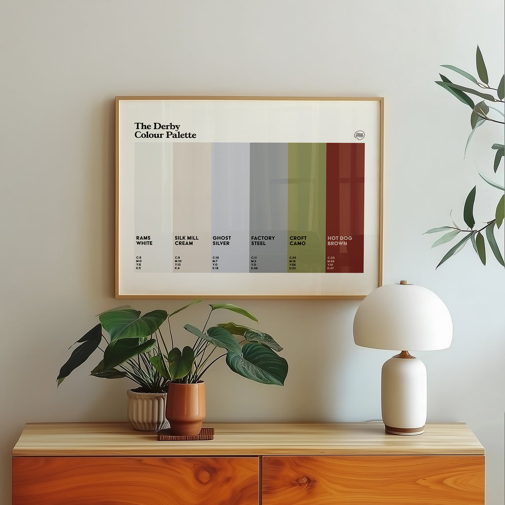 The Derby Colour Palette Art Print (A2 & A3) | Derby Wall Art