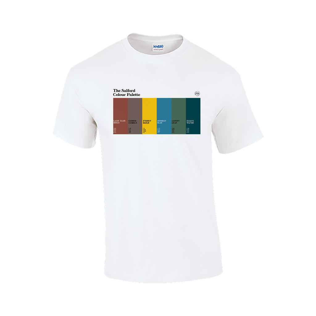 Salford T-shirt featuring the colours of Salford