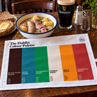 Dublin Tea Towel with a Coddle meal and pint of Guinness