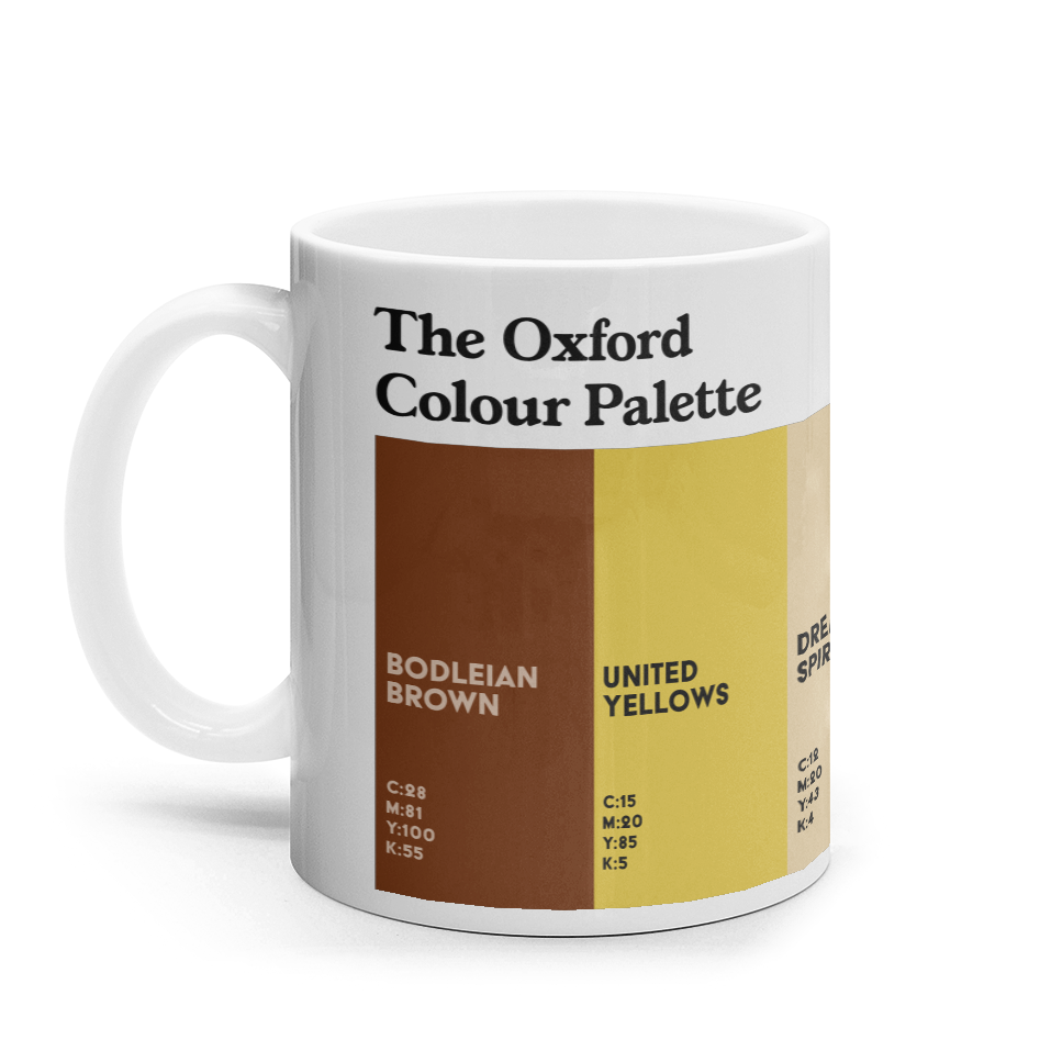 The Colours of Oxford on the Oxford Colour Palette Mug