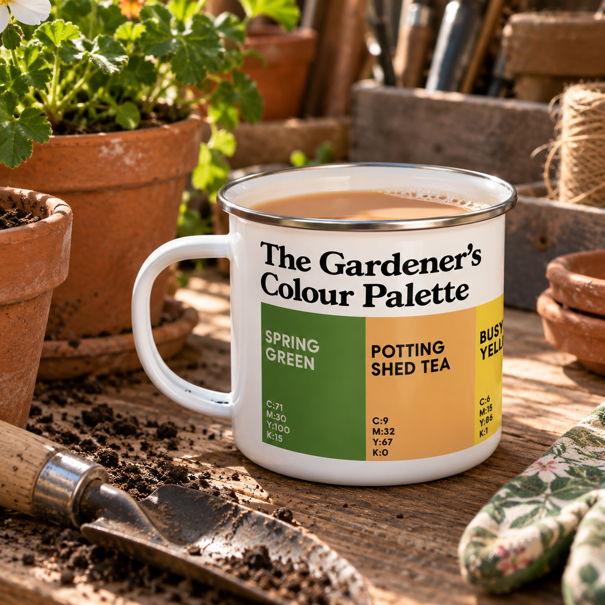 The Gardener’s Colour Palette Enamel Mug