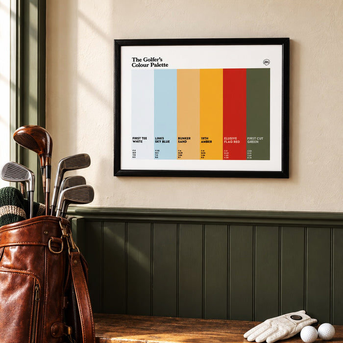 The Golfer’s Colour Palette 11x14 Inch Wall Art
