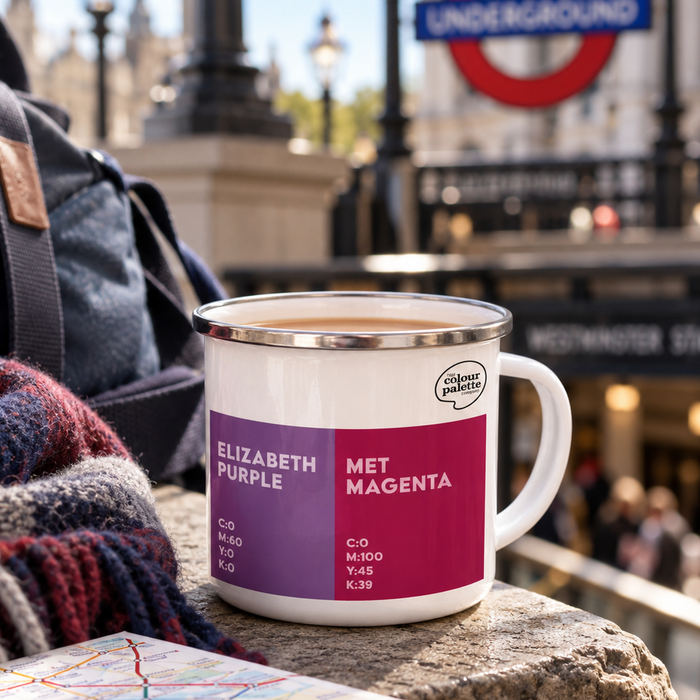 London Underground enamel mug