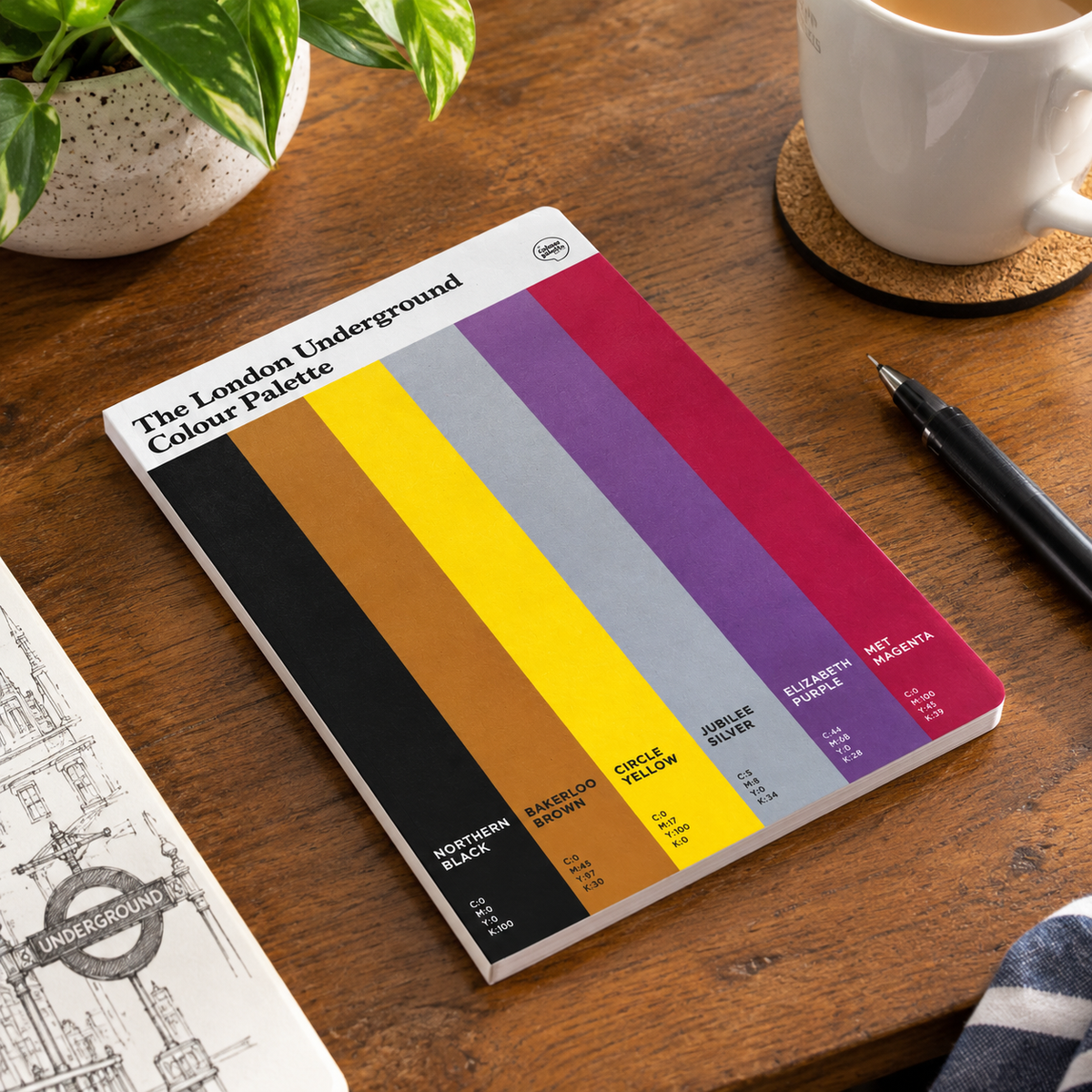 London Underground sketch book note pad