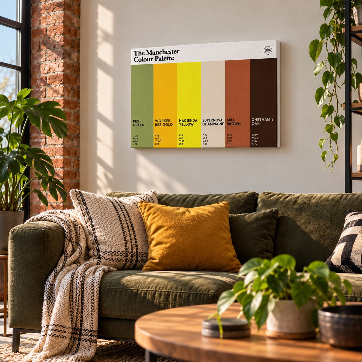 Manchester Colour Palette Canvas Wall Art