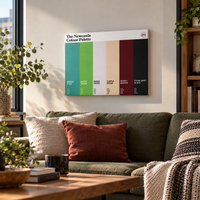 Newcastle canvas wall art featuring the colours of newcastle
