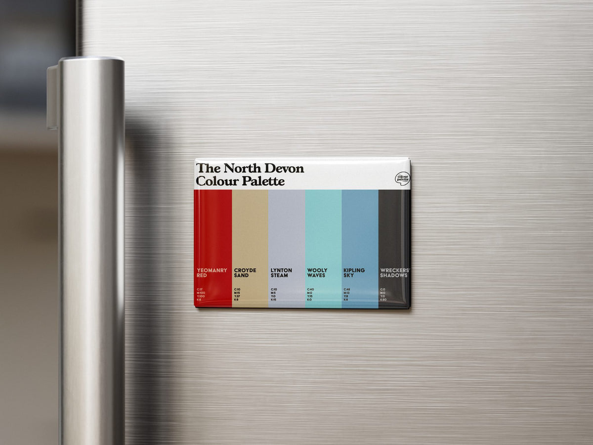 The North Devon Colour Palette Fridge Magnet