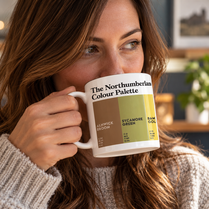 Northumberland Mug Gift featuring the colours of Northumberland