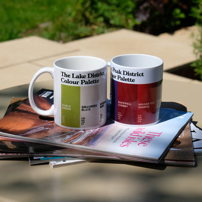 The Lake District Colour Palette Mug and Peak District Colour Palette Mug