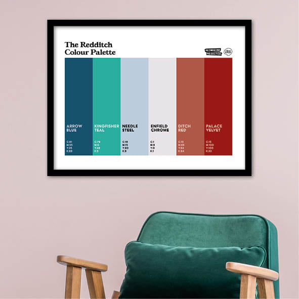 The Redditch Colour Palette poster print