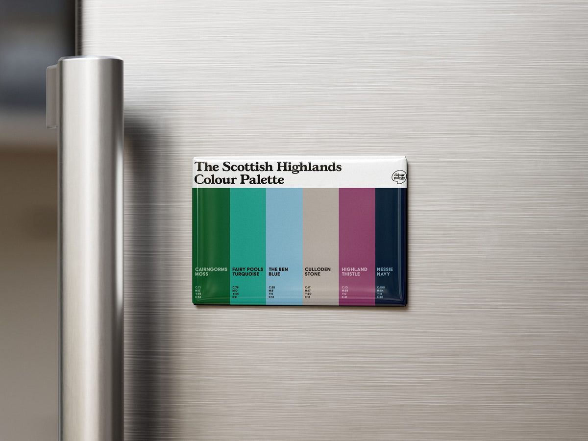 Scottish Highlands Colour Palette Fridge Magnet Gift