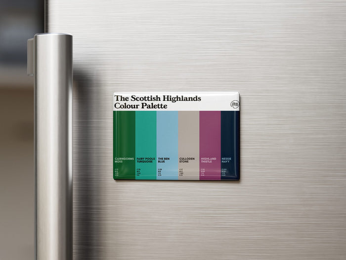 Scottish Highlands Colour Palette Fridge Magnet Gift