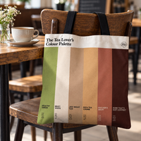 The Tea Lovers Colour Palette Tote and Shopper Bag Gift for Tea Drinkers