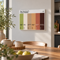 The Tea Lovers Colour Palette Canvas Wall Art Gift for Tea Drinkers