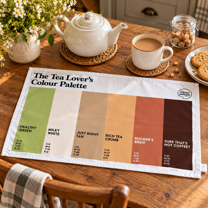 The Tea Lovers Colour Palette Tea Towel Gift