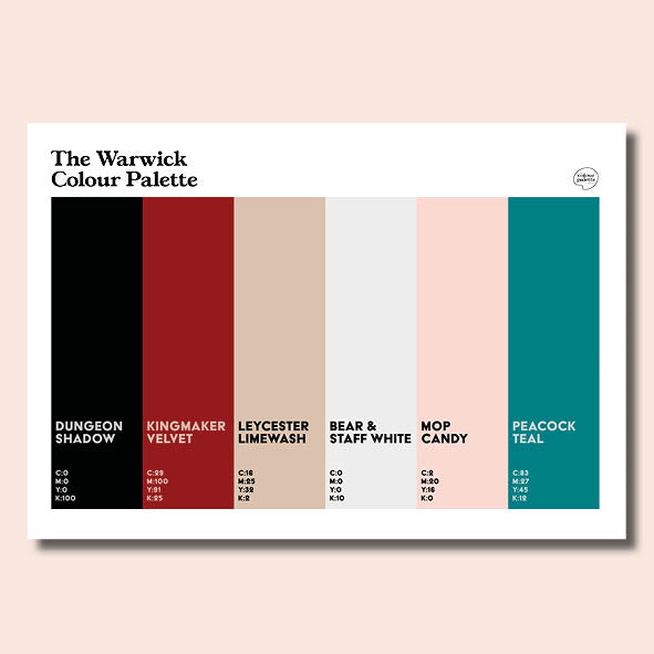 The Warwick Colour Palette poster print
