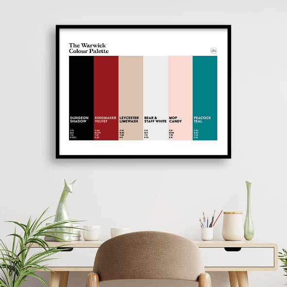 The Warwick Colour Palette poster print