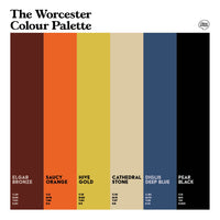 The Worcester Colour Palette design featuring the colours of Worcester