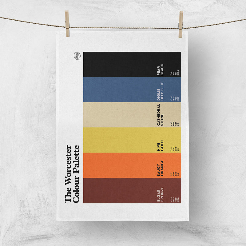 The Worcester Colour Palette Tea Towel