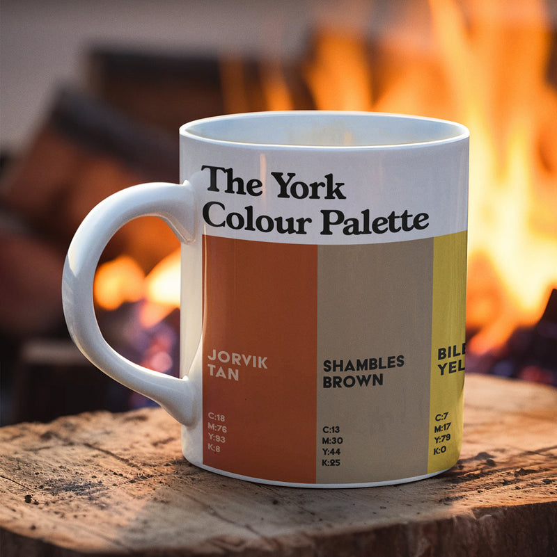 The colours of York on the York Colour Palette Mug