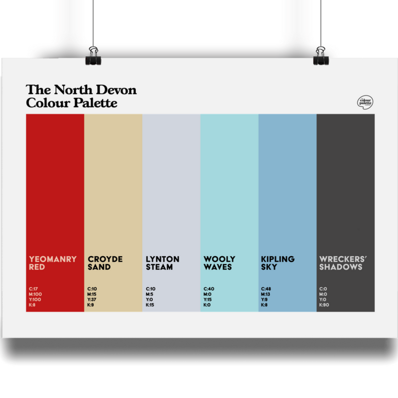 The North Devon Colour Palette art print