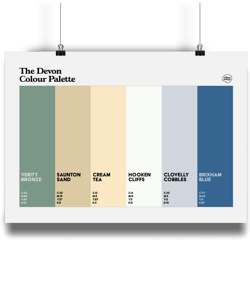 The Devon Colour Palette Art Print