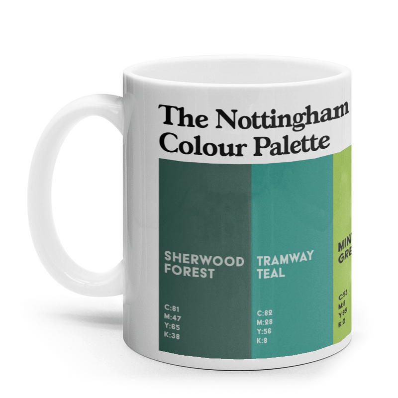 The Nottingham Colour Palette ceramic mug
