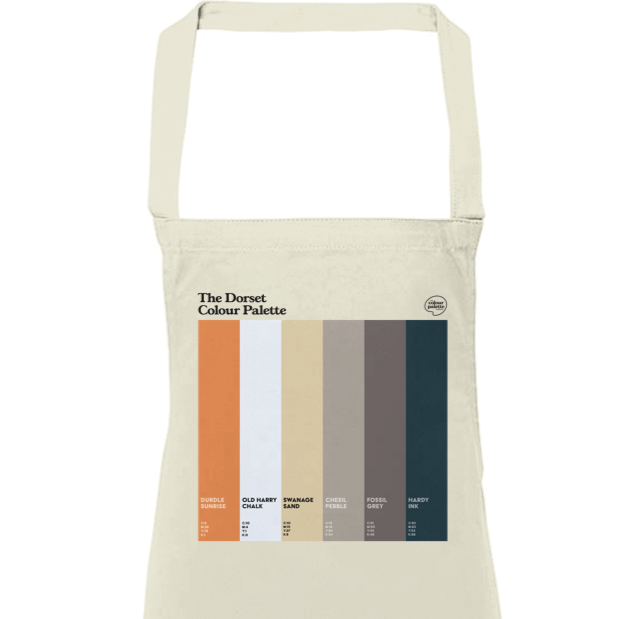 The Dorset Colour Palette premium cotton apron