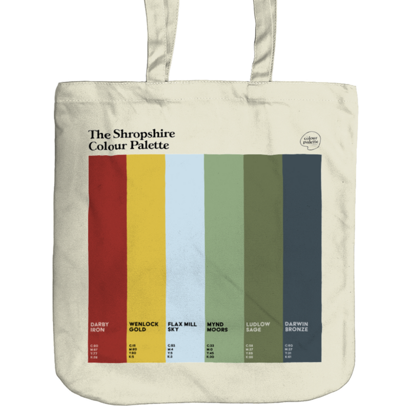 The Shropshire Colour Palette heavyweight tote bag