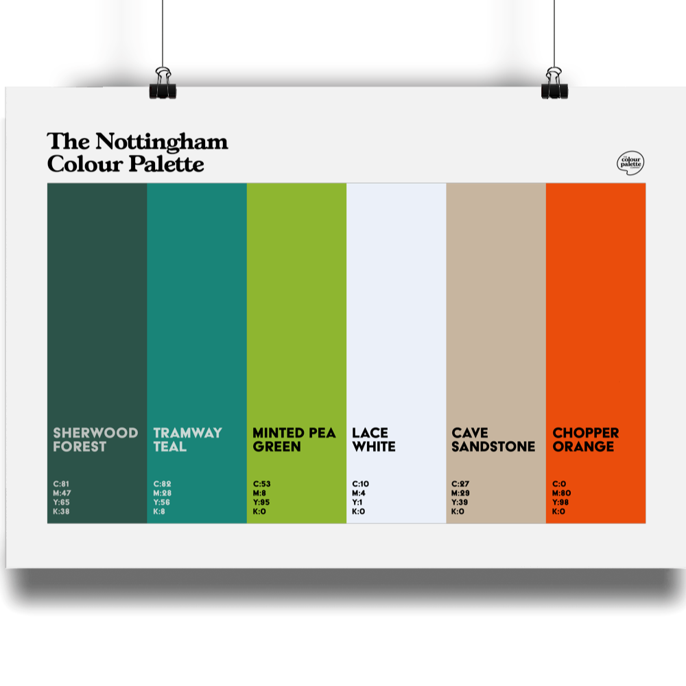 The Nottingham Colour Palette art print