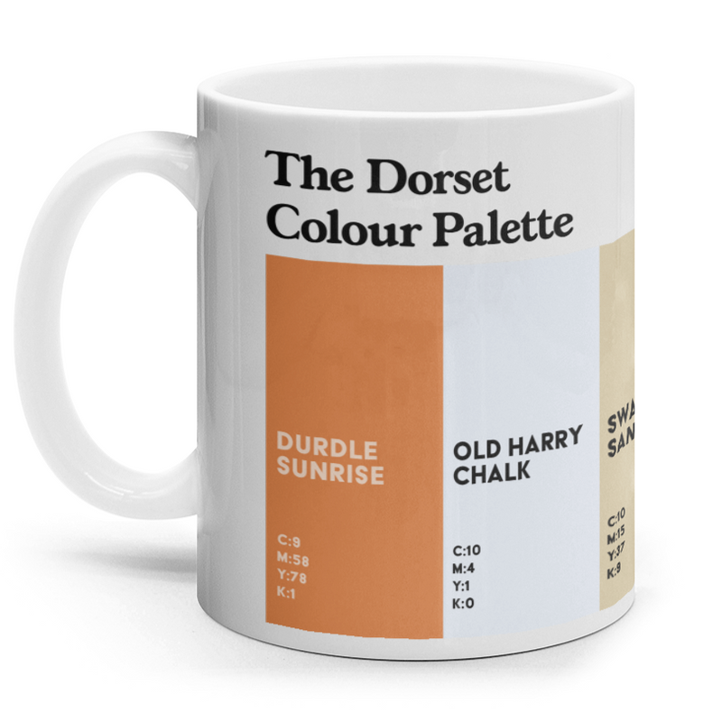 The Dorset Colour Palette mug