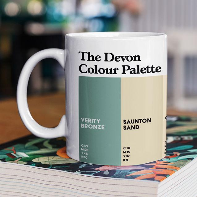The Devon Colour Palette mug