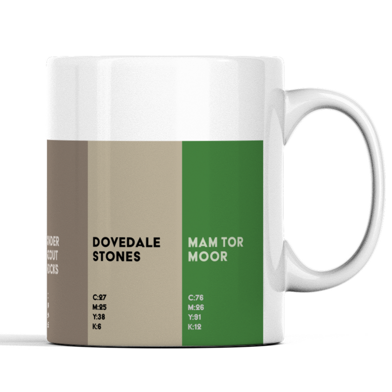 The Peak District Colour Palette 11oz mug