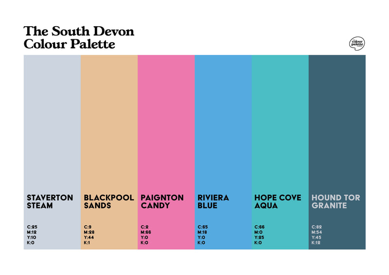 The South Devon Colour Palette art print