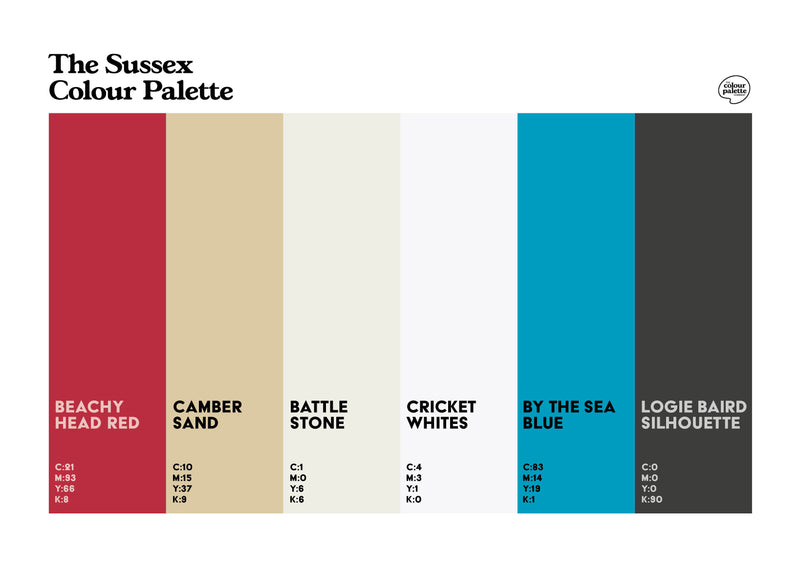 The Sussex Colour Palette art print