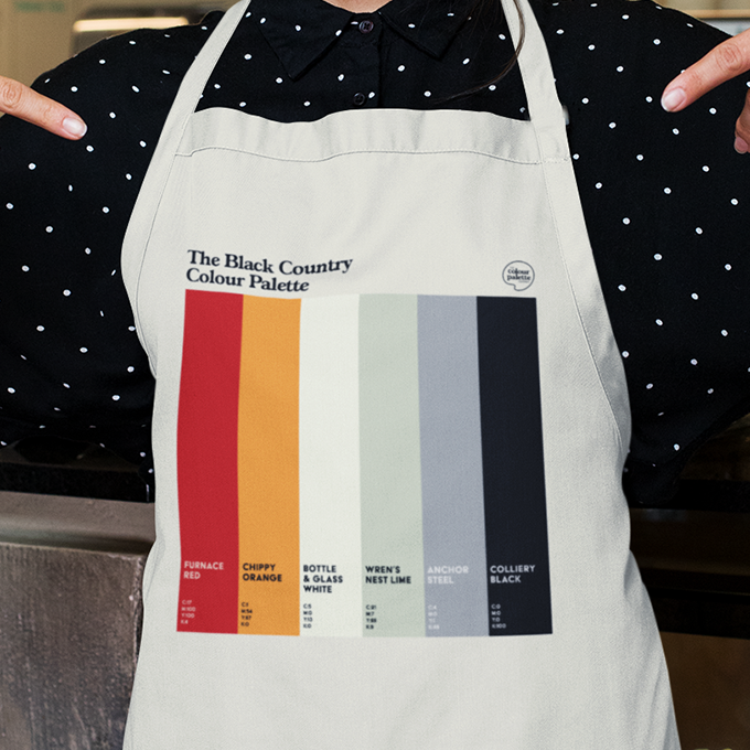 The Black Country Colour Palette cotton apron