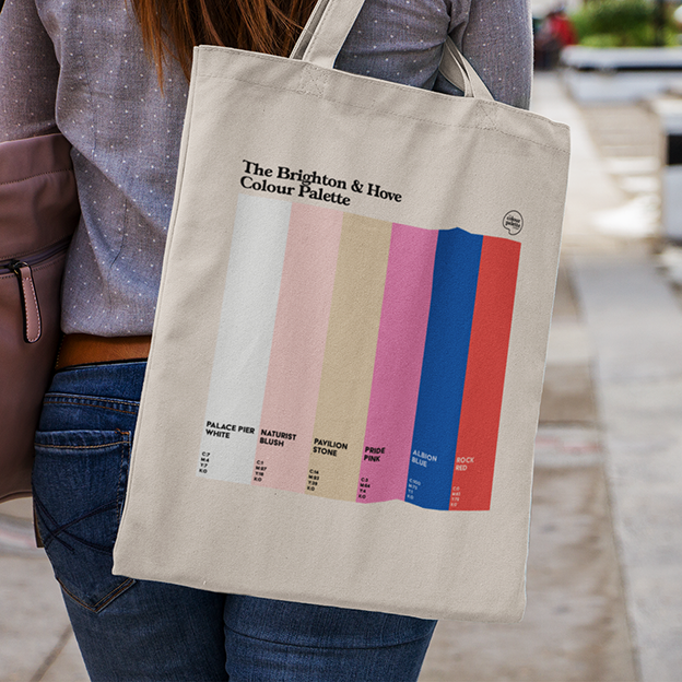 The Brighton & Hove Colour Palette Tote Bag