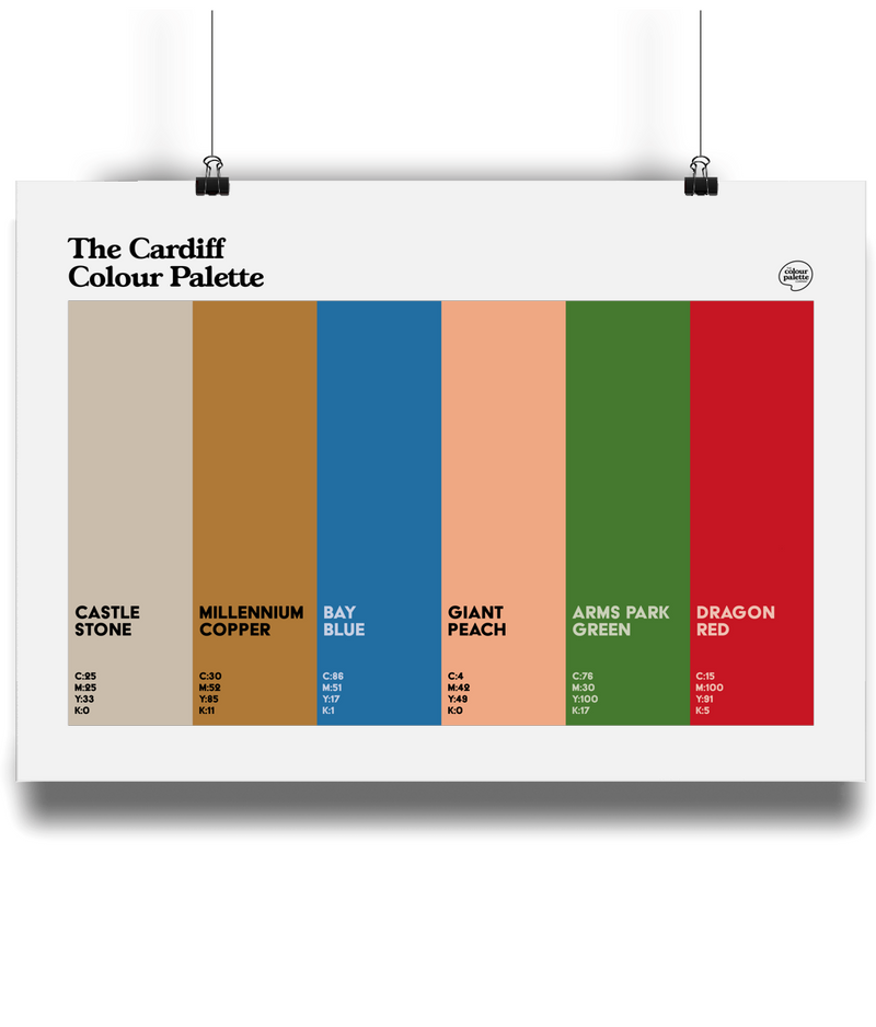 The Cardiff Colour Palette Art Print