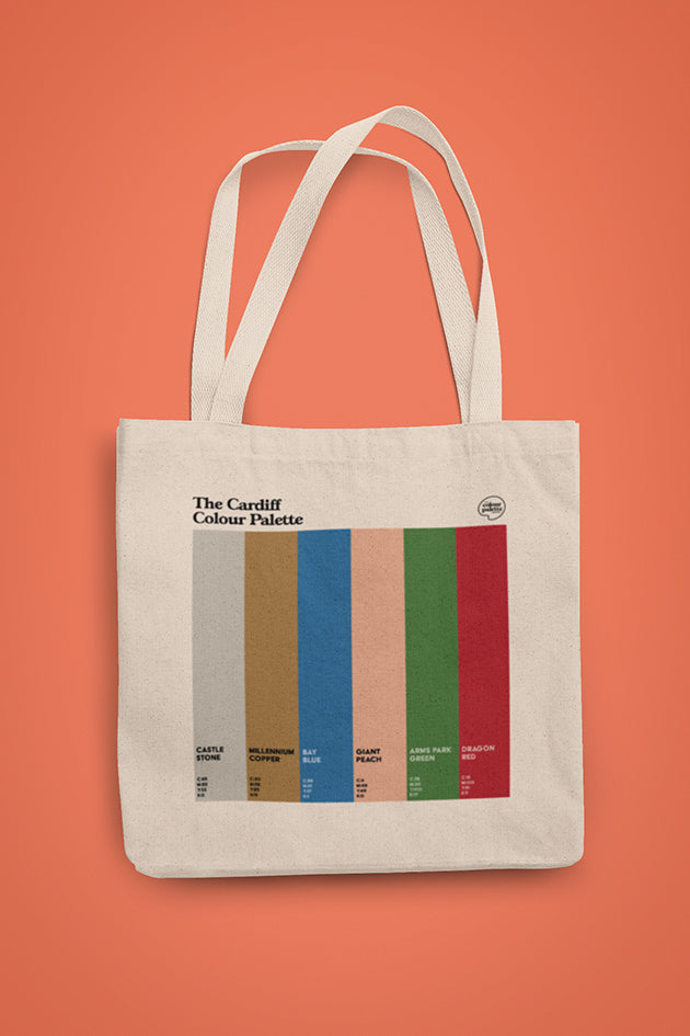 The Cardiff Colour Palette heavyweight tote bag