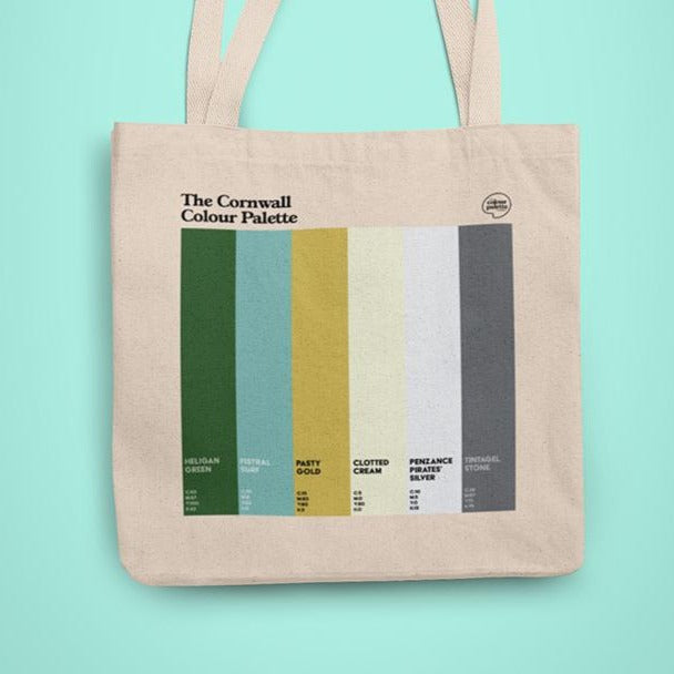 The Cornwall Colour Palette heavyweight tote bag