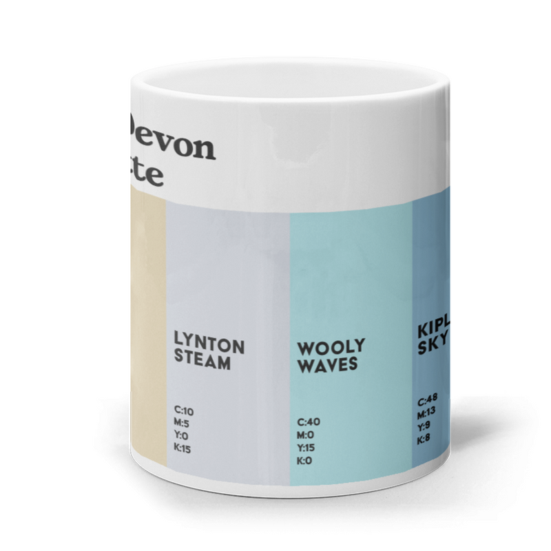 The North Devon Colour Palette mug