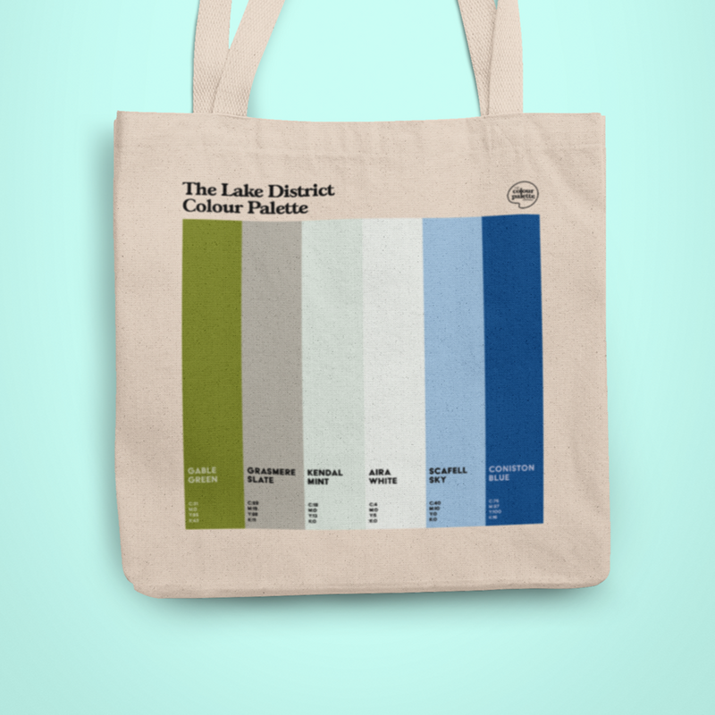 The Lake District Colour Palette heavyweight tote bag