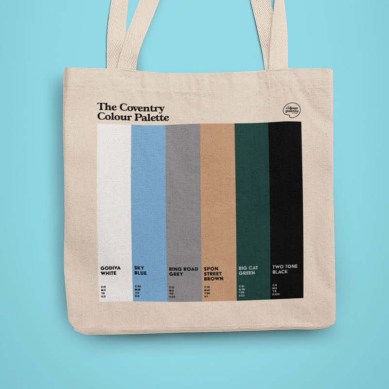 The Coventry Colour Palette heavyweight tote bag